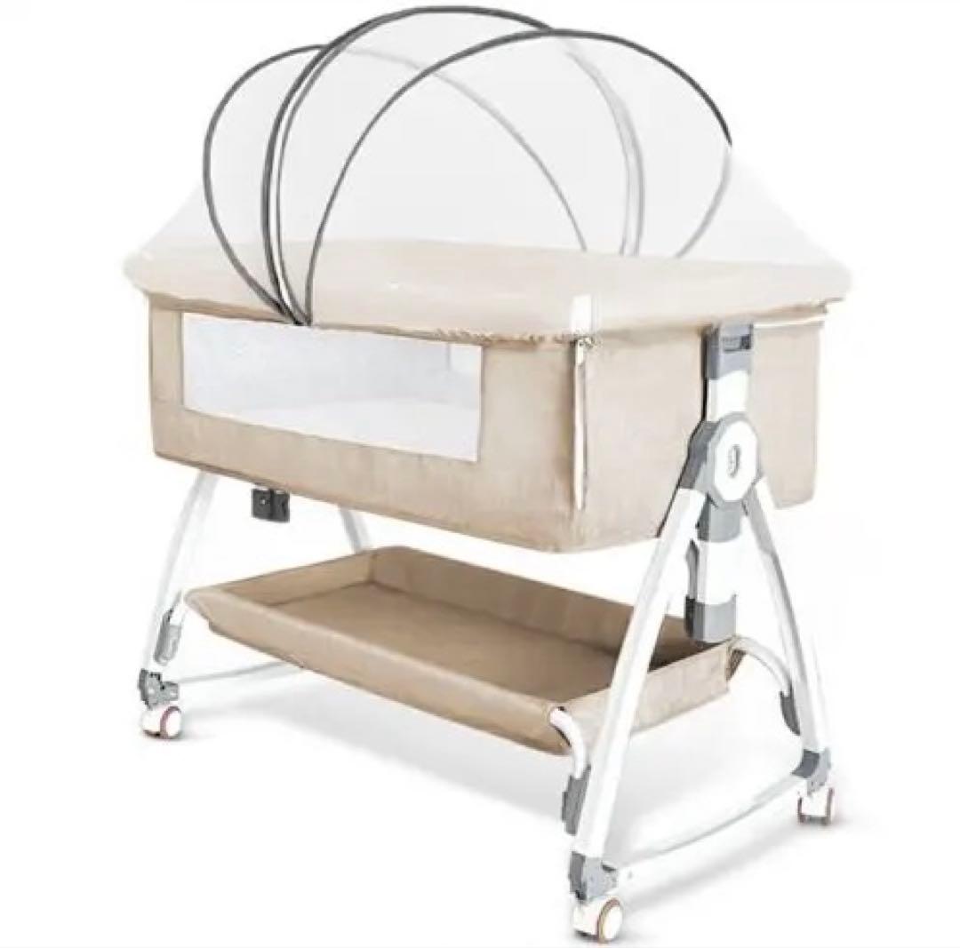 ベビーベッド 折りたたみ式 ベージュ 楽天市場】ベビーベッド 折りたたみ（カラーベージュ）（キッズ