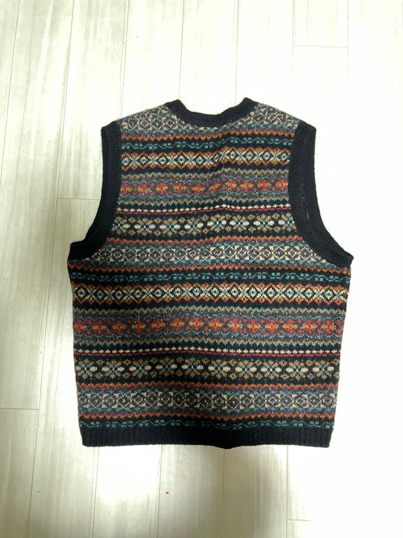 L.L.Bean スコットランド製　フェアアイル柄 ニットベスト