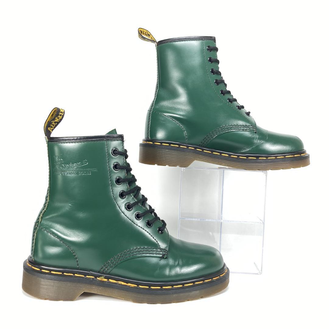 英国製 ドクターマーチン 8ホールブーツ イングランド レザー グリーン