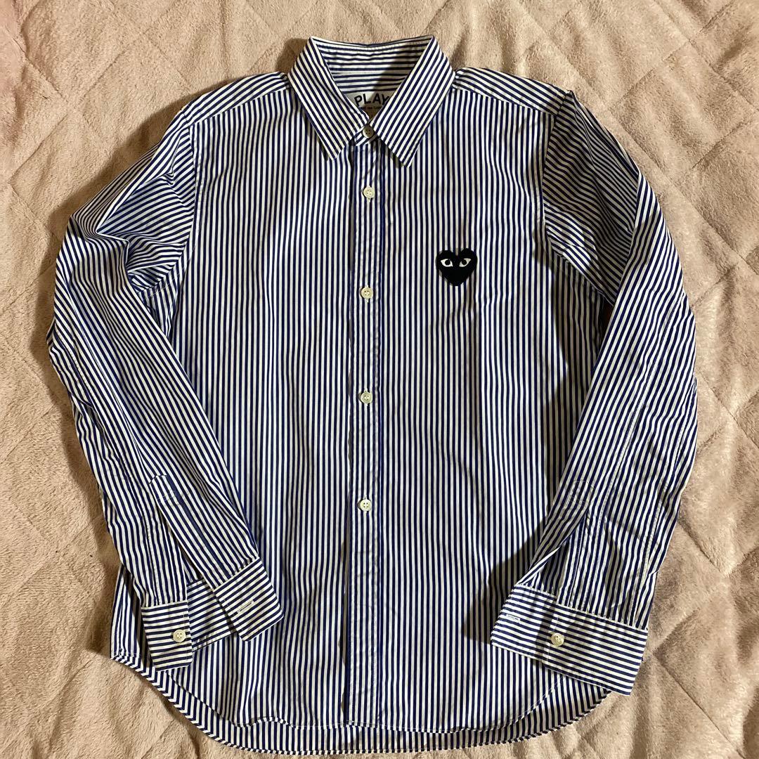 PLAY COMME des GARÇONS ストライプシャツ L PLAY COMME des GARCONS レディース ストライプシャツstyle.2023.12.5