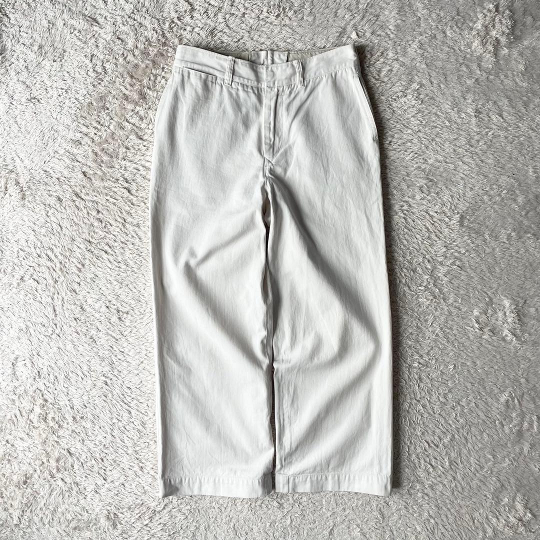 美品 45R おこめチノのシャルロットパンツ 3 ホワイト 中古・古着通販】45R (フォーティファイブ・アール) おこめチノの