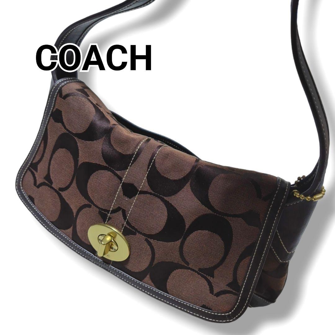 COACH ショルダーバッグ エルゴシグネチャーフラップ 11257 - メルカリ