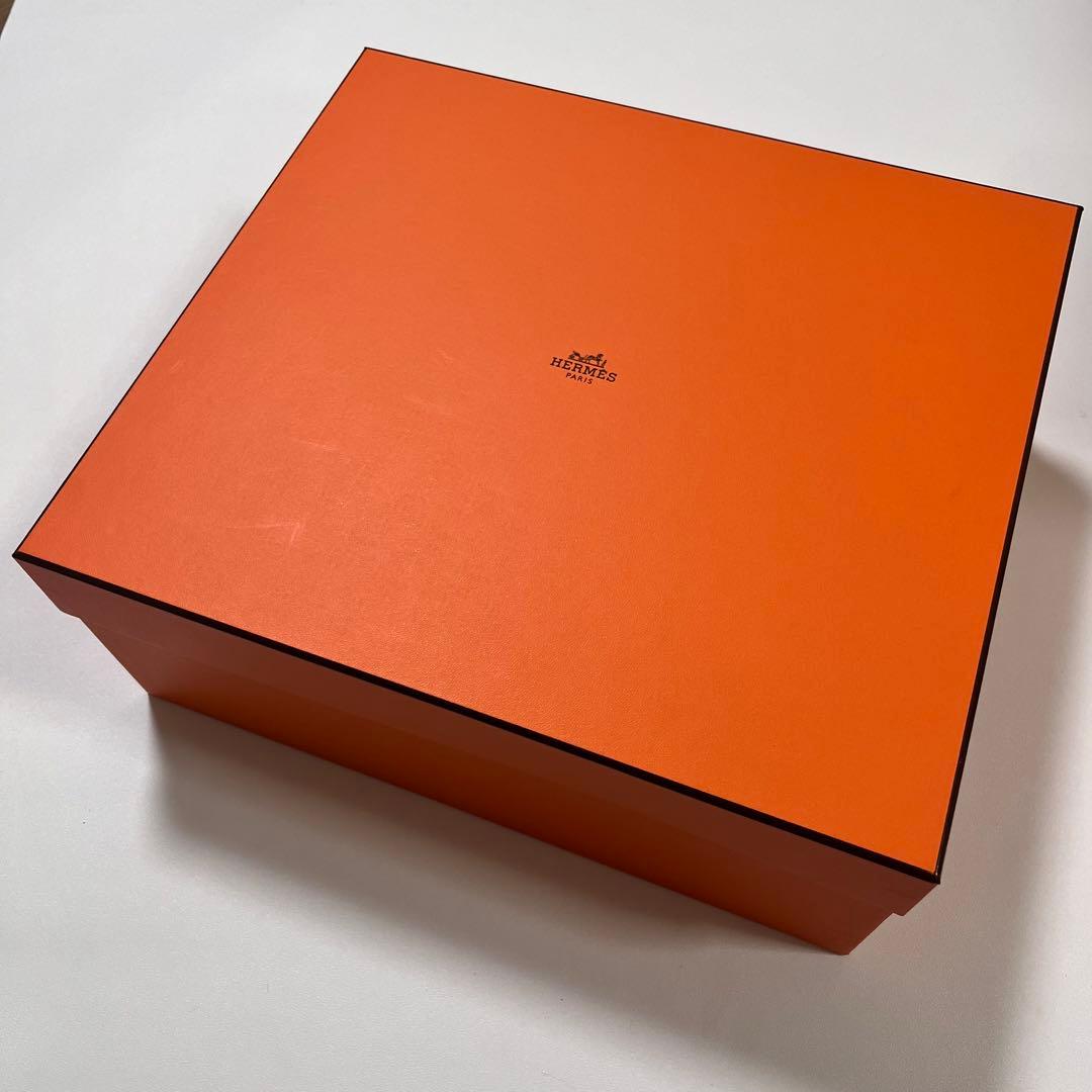 美品　エルメス　バッグ用　空箱　ギフトボックス ③エルメス 空箱 ショッパーリボンセット カード付き 空き箱 保存箱