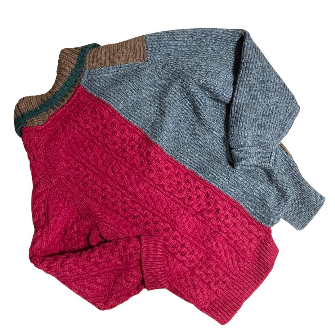 ミセス 大森元貴着用 kolor 22AW ドッキングケーブルニット セーター