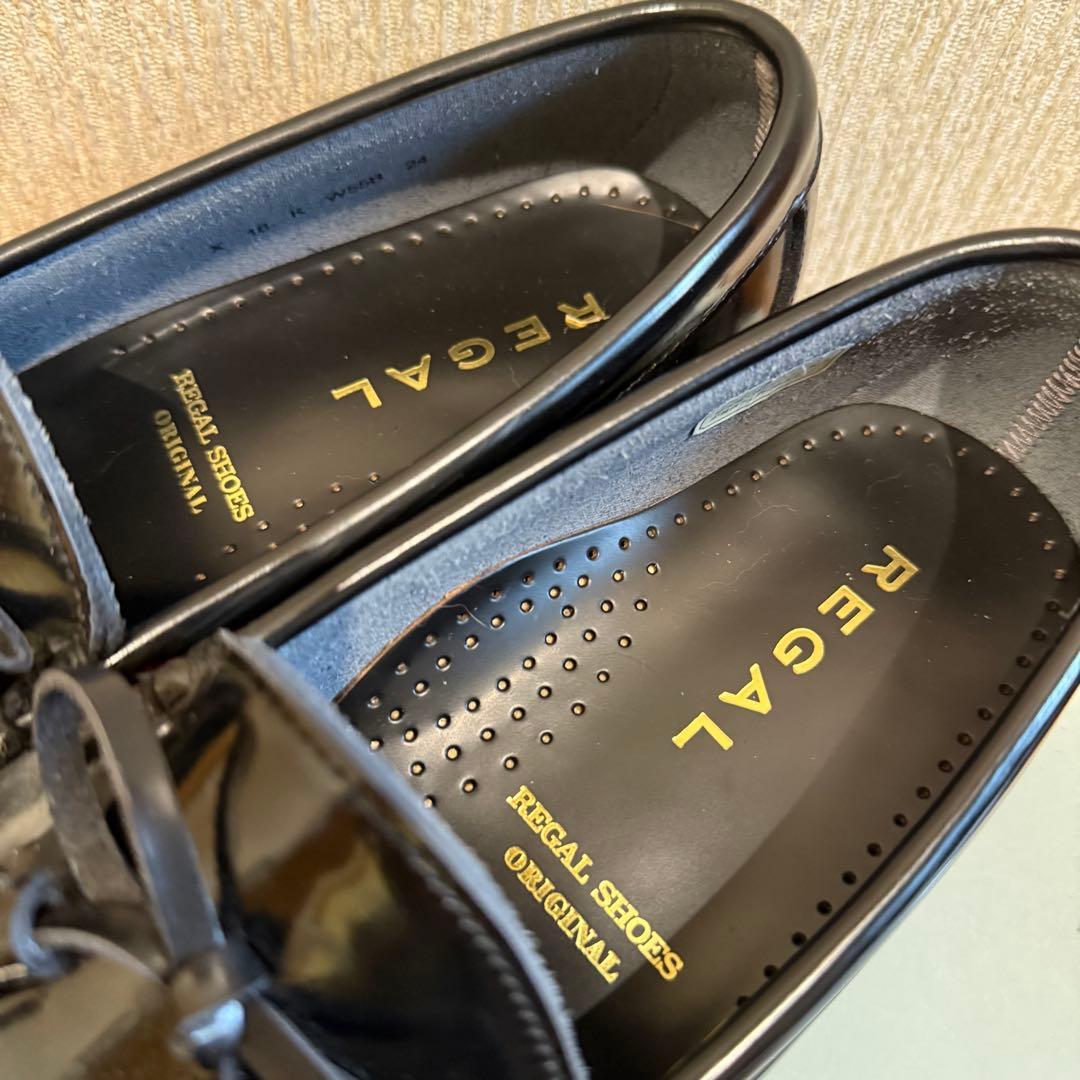 REGAL リーガル ブラック 24cm フリンジ タッセル w55b