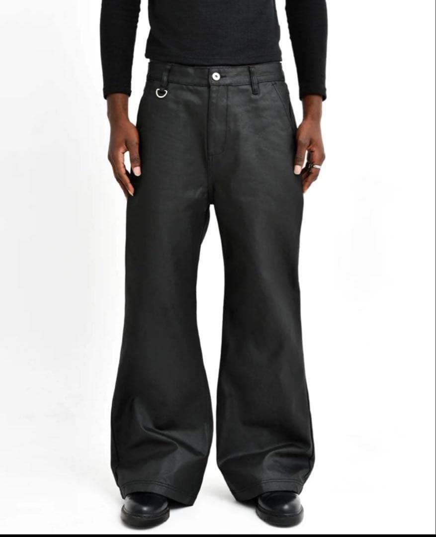 パンツ asapmode Stacked Oil Coating Pants M Stacked Oil Coating Pants – A$APMODE