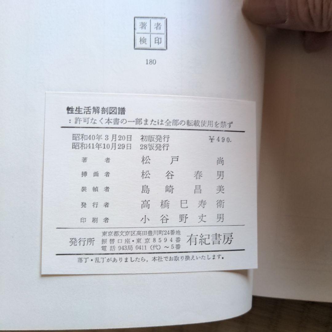 性生活解剖図譜 松戸尚男著