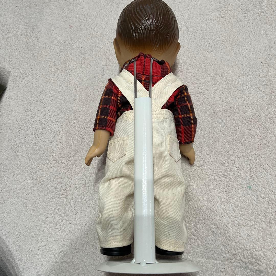 最終値下げ buddy lee 人形 オーバーオール チェック柄シャツ