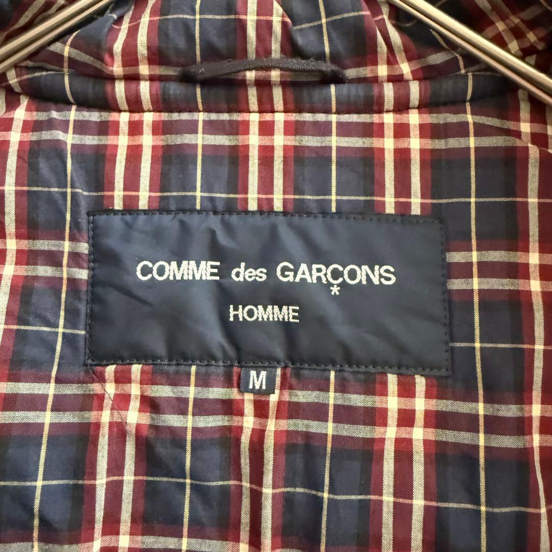 コムデギャルソンオム ダッフルコート チェック ウール AD2009 黒