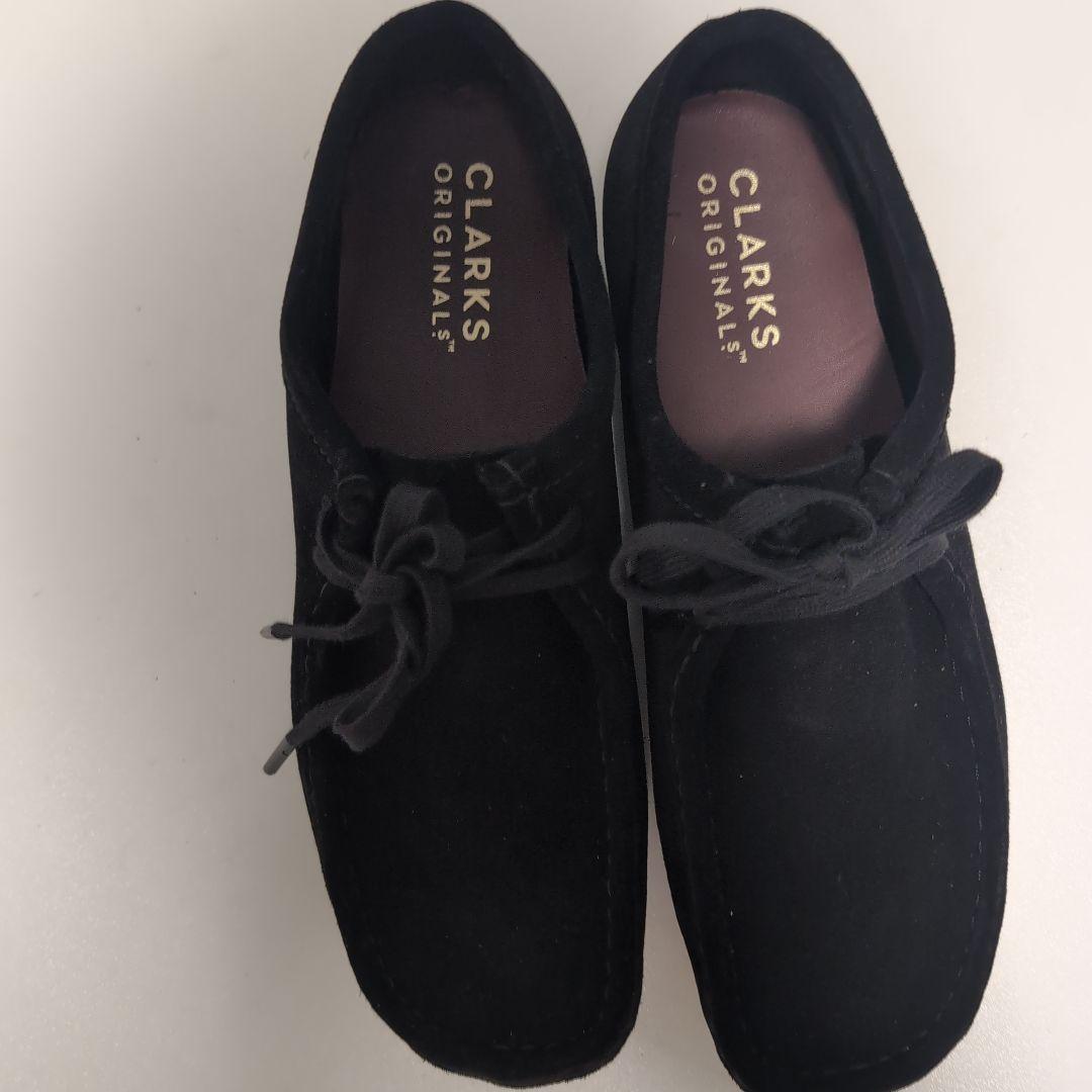 【未使用】CLARKS ORIGINALs ワラビー　黒　スエード　26.5cm