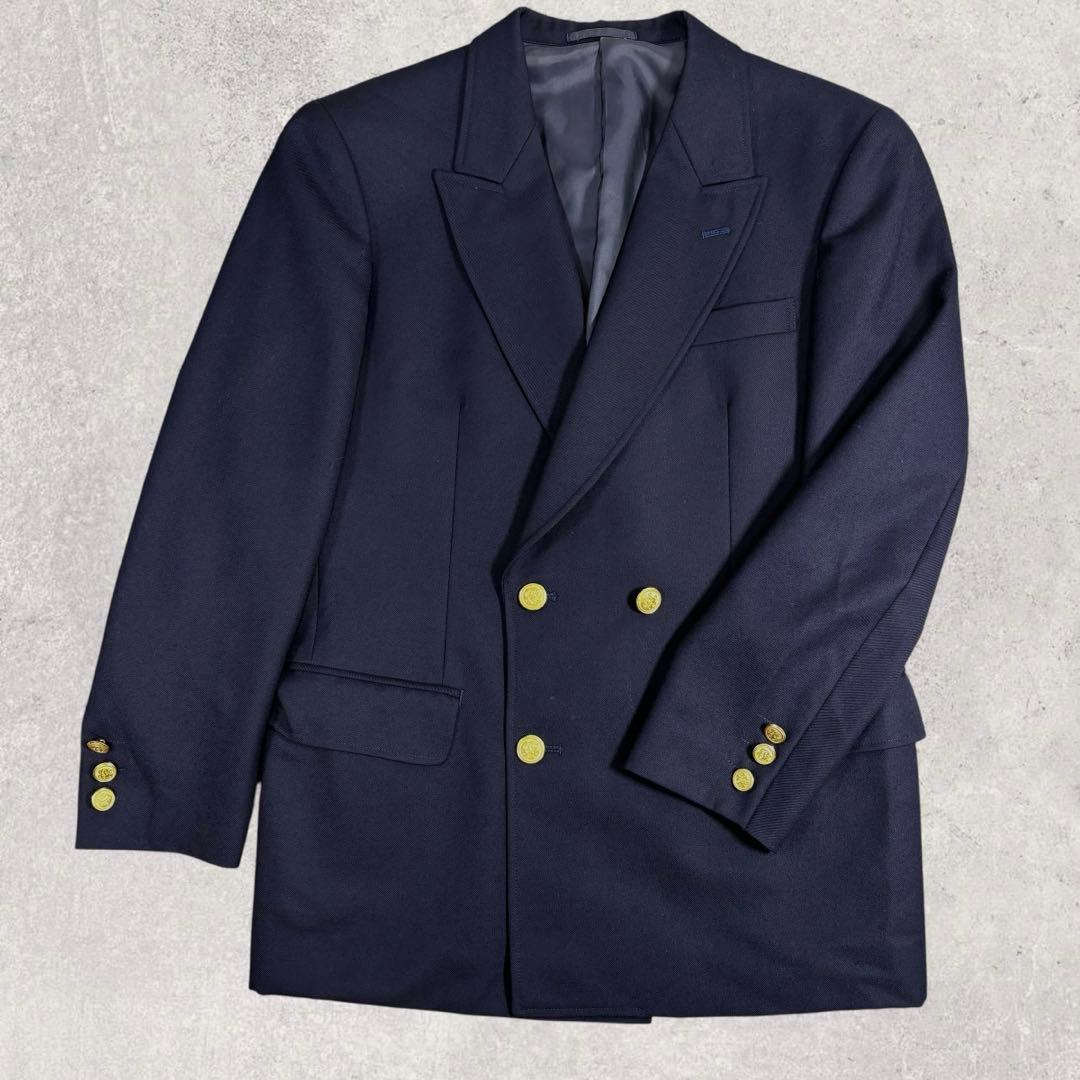 J.PRESS 紺ブレ ダブル 金ボタン ウール 濃紺 9号 M相当 テーラード