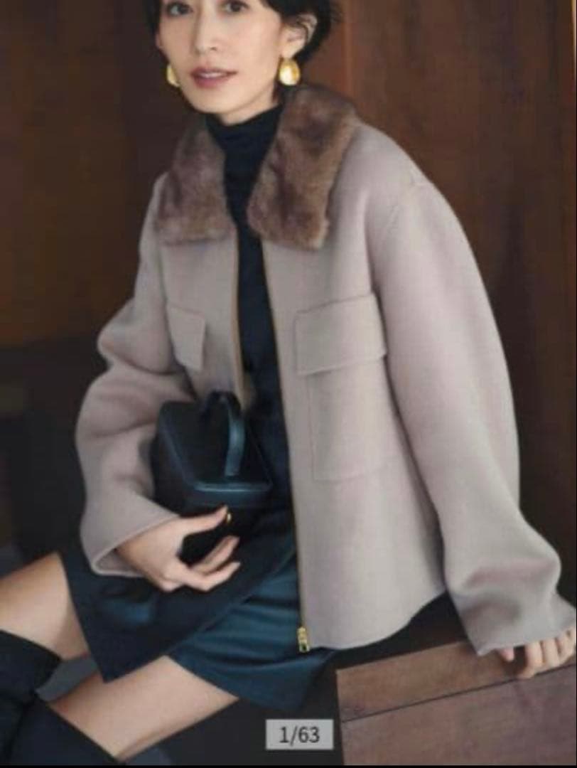 arpege story ファー付きBIGポケットリバーブルゾン - メルカリ