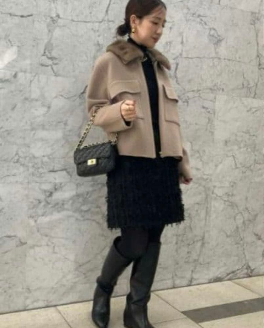 arpege story ファー付きBIGポケットリバーブルゾン - メルカリ