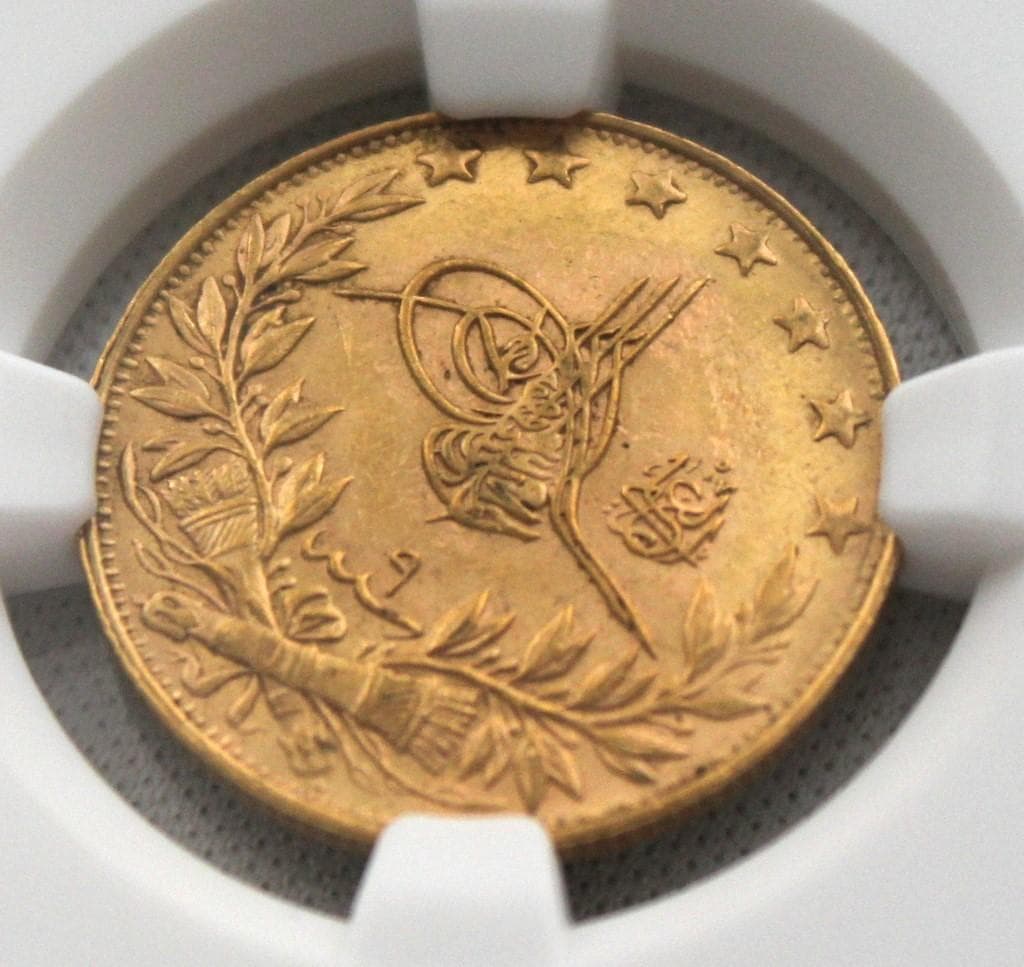 千*可様 AH1327//9 オスマン・トルコ帝国 100クルシュ 金貨 NGC - メルカリ