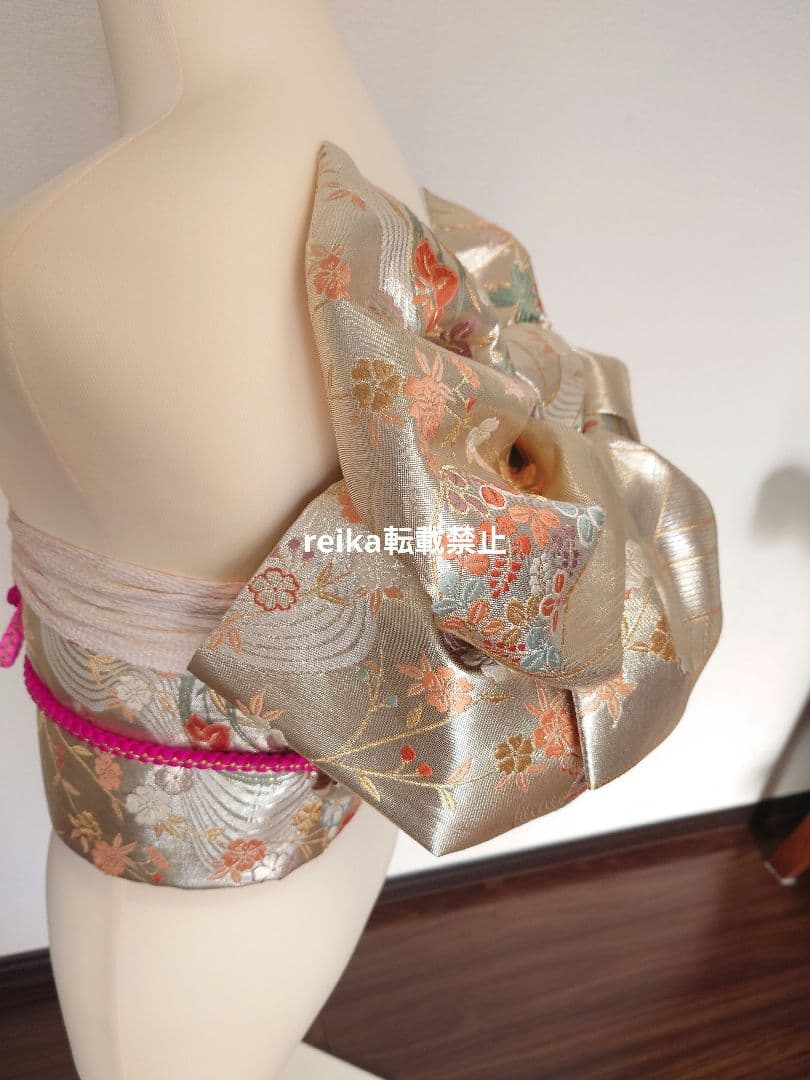 正絹 二部式 作り帯 振袖 成人式 十三詣り 一点物 - メルカリ