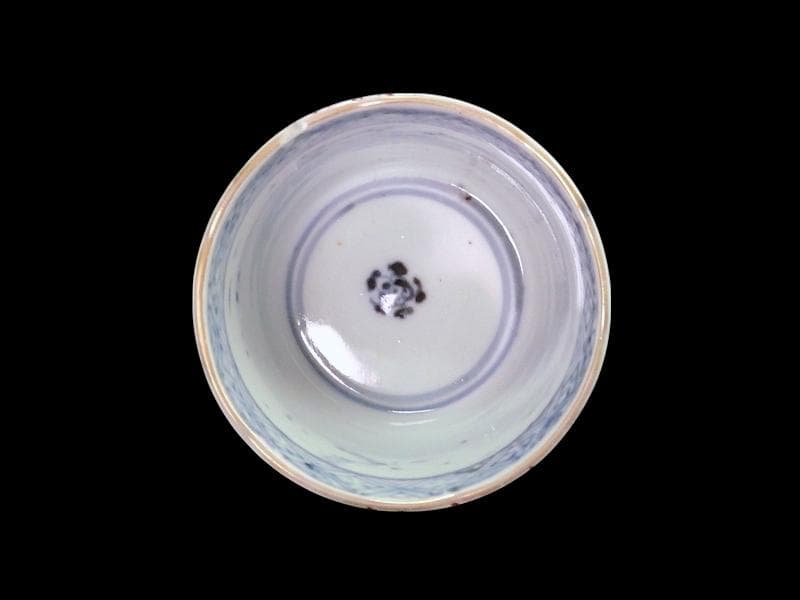 古伊万里 色絵 窓絵 薊に羊歯の図 蕎麦猪口 C221A-CZw - メルカリ