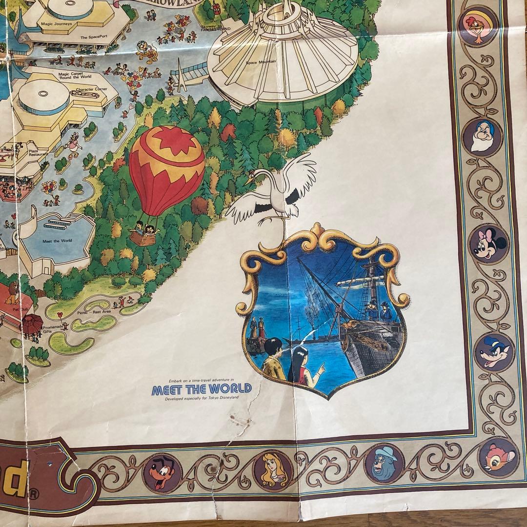 昭和レトロ】東京ディズニーランド 開園当初園内マップ ポスター 貴重