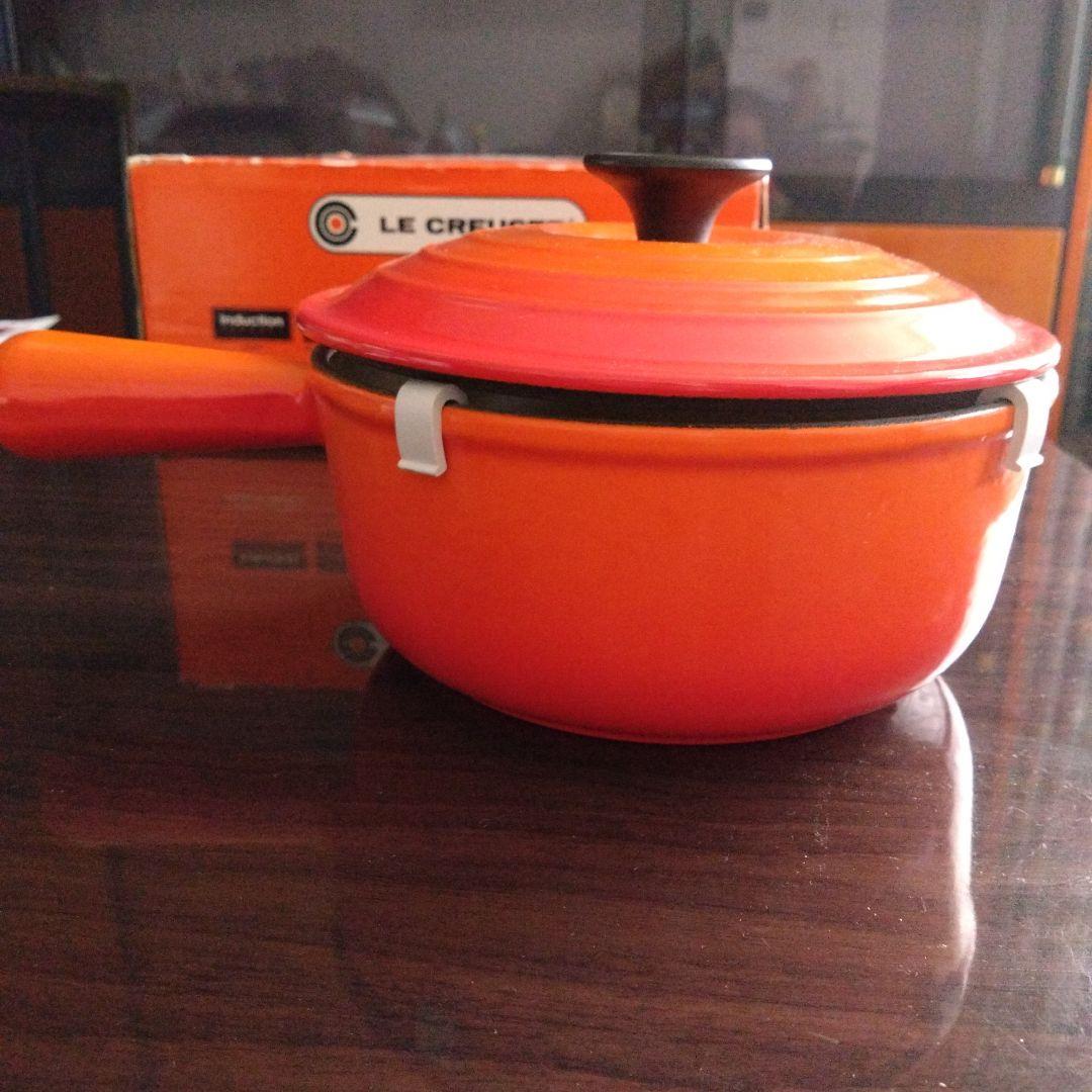 LE CREUSET オレンジ 片手鍋 18cm - メルカリ