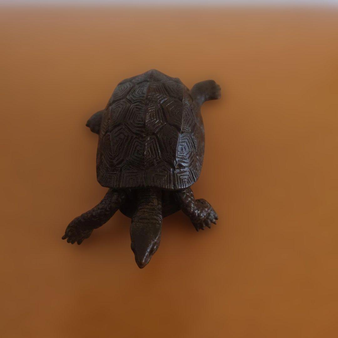 銅製 自在 亀 在銘