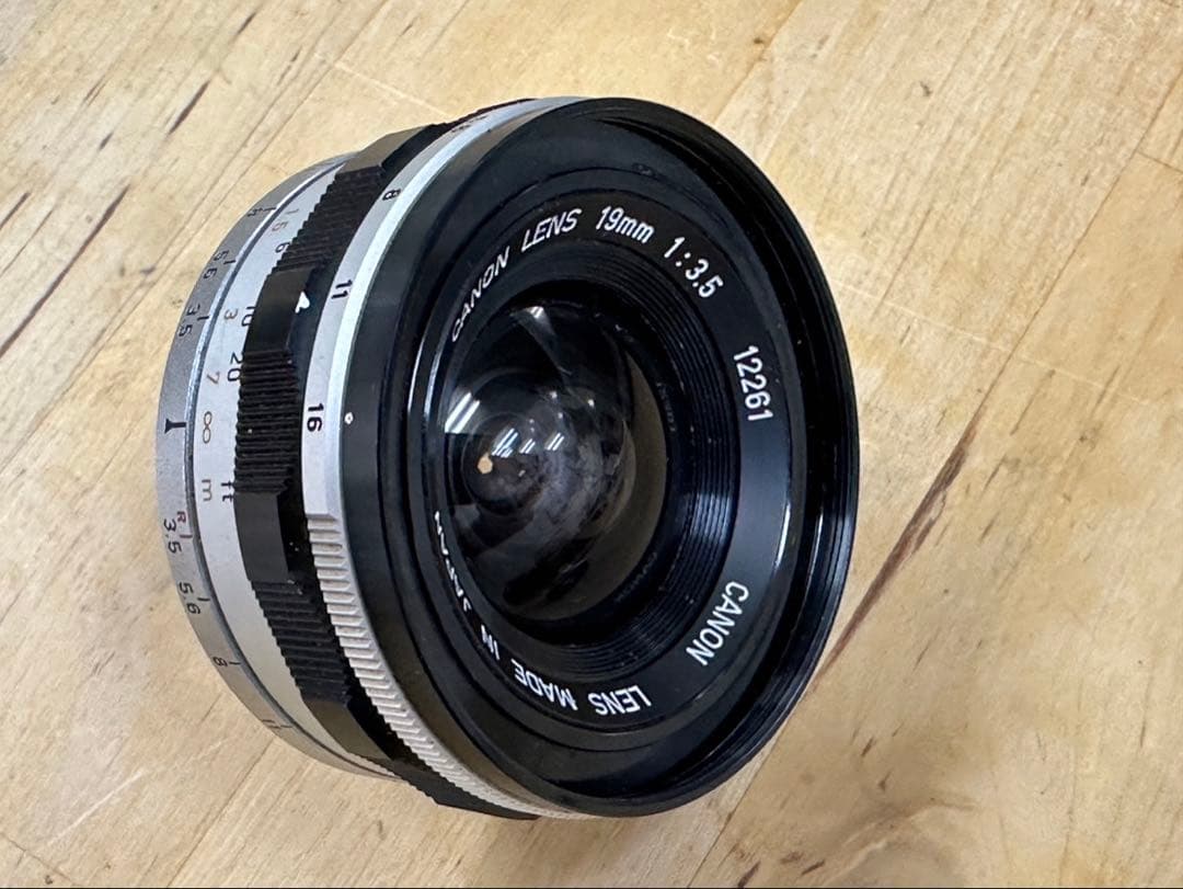 CANON 19mm f/3.5 LTMレンズ ライカ用ファインダーフィルター付