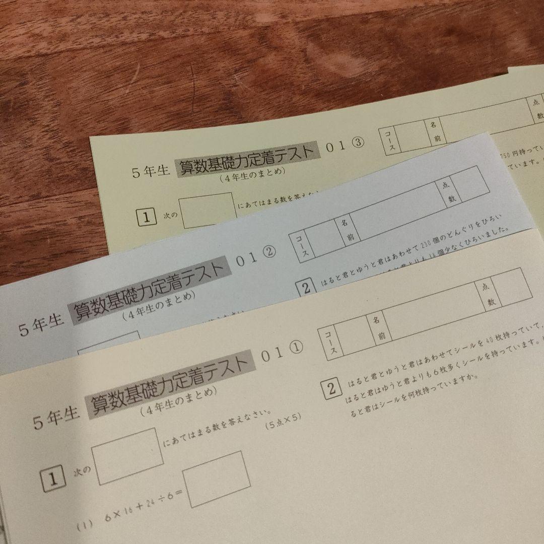 SAPIX☆小学5年 算数 デイリーチェック 基礎力定着テスト 1年分 - メルカリ