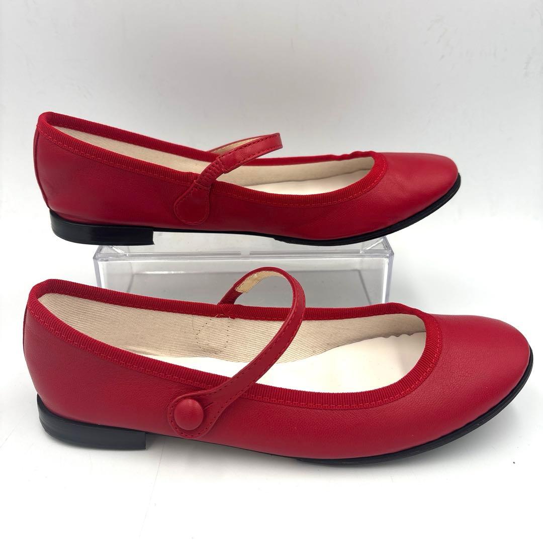 レペット repetto レザー メリージェーン【37】23.5cm レッド