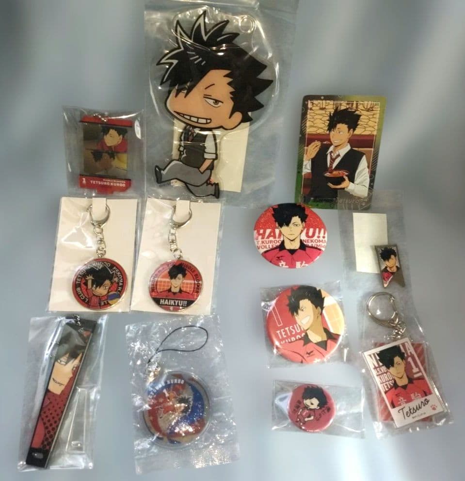 ハイキュー!! 黒尾鉄朗 まとめ セット 缶バッジ キーホルダー
