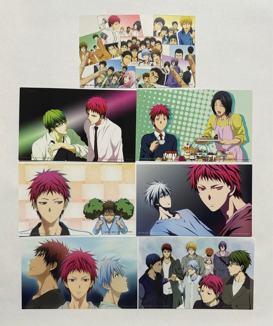 黒子のバスケ ⭐︎ エンド カード ⭐︎ 黄瀬 赤司 緑間 青峰 降旗 火神