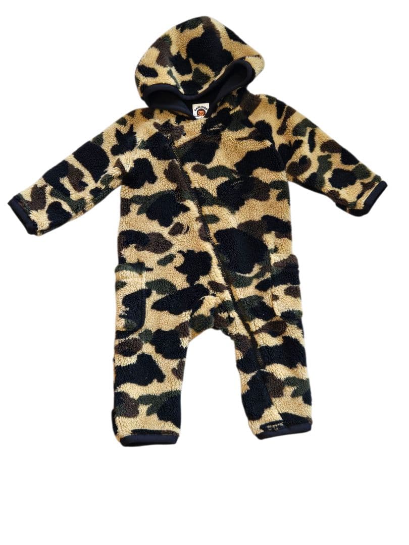 BAPE KIDS 迷彩柄 もこもこロンパース 70cm BAPE KIDS 迷彩柄 もこもこロンパース 70cm
