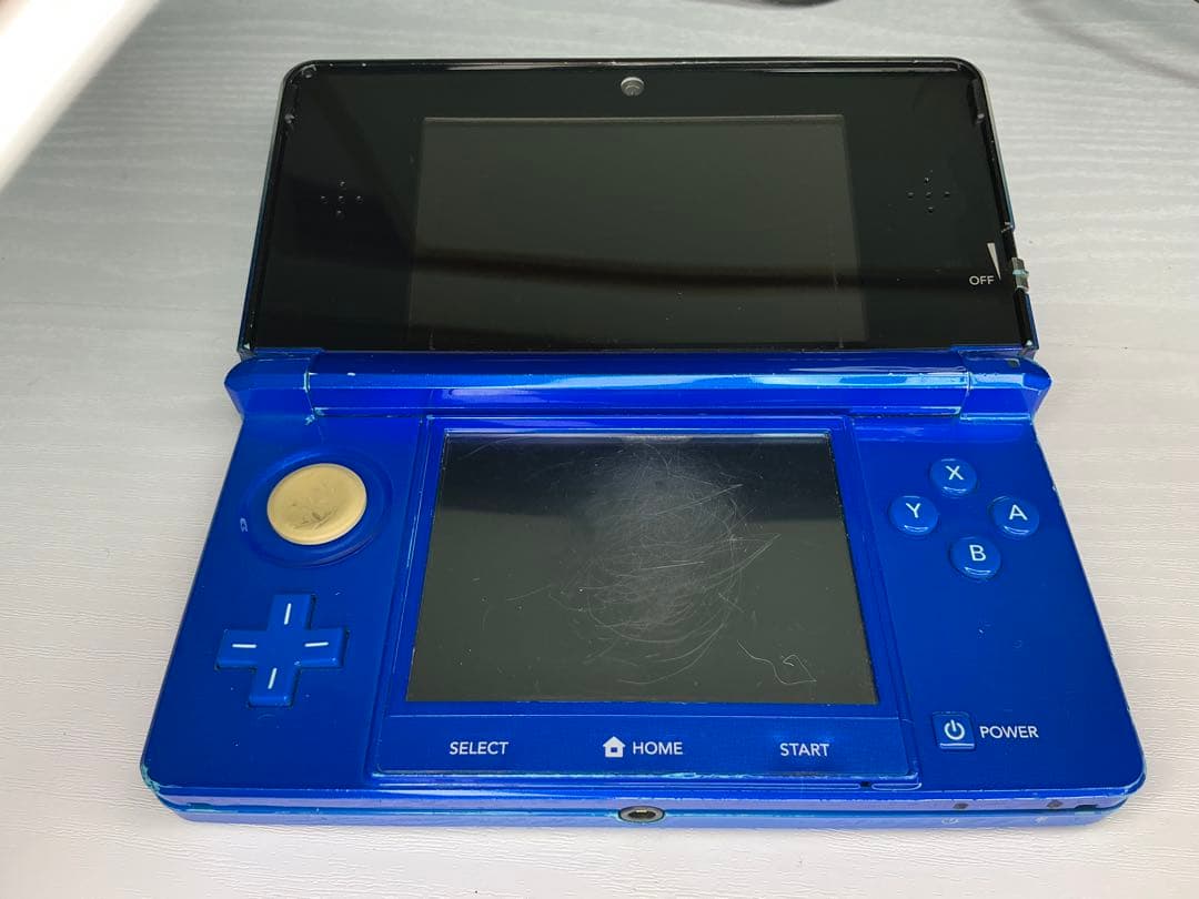 動作確認済】ニンテンドー3DS コバルトブルー 本体 ジャンク 3D切替