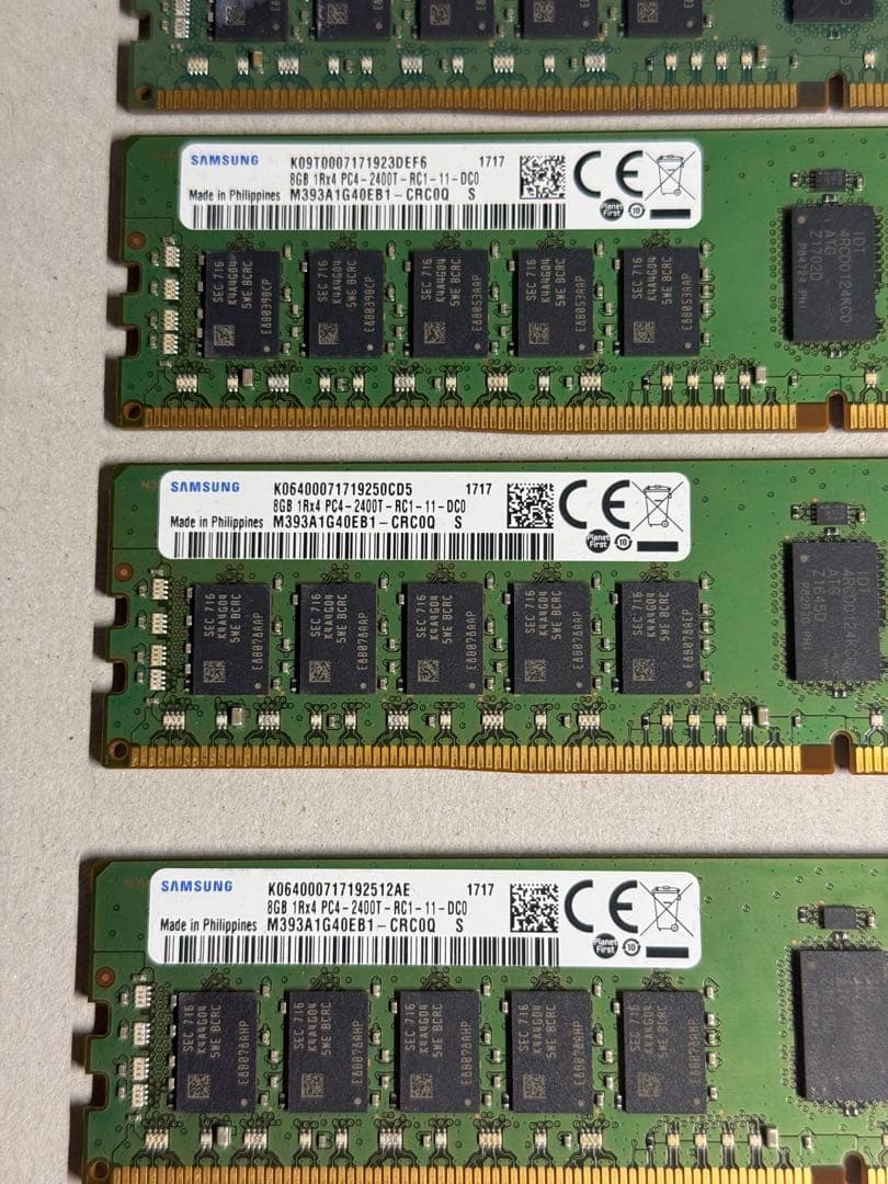 DDR4 2400 ECC 64GB 8GB 8枚セット