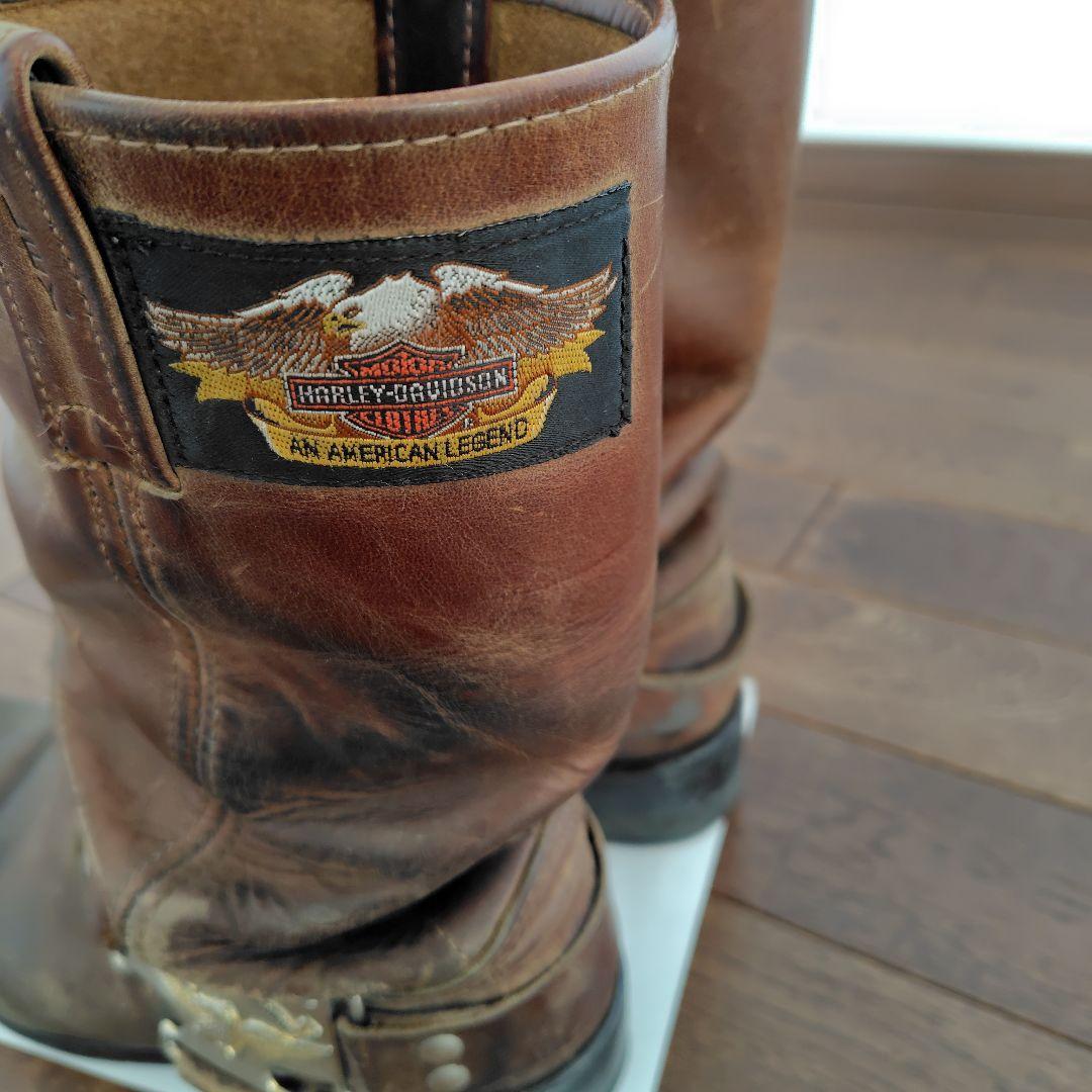 Harley-Davidson ブラウンミドルカットブーツ ヴィンテージ - 靴最 安値