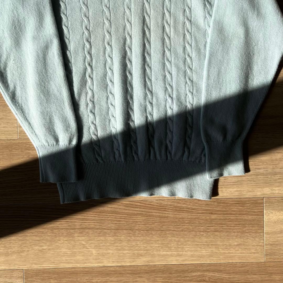 90s Ballantyne カシミヤ ケーブル ニット ポロ スコットランド - メルカリ