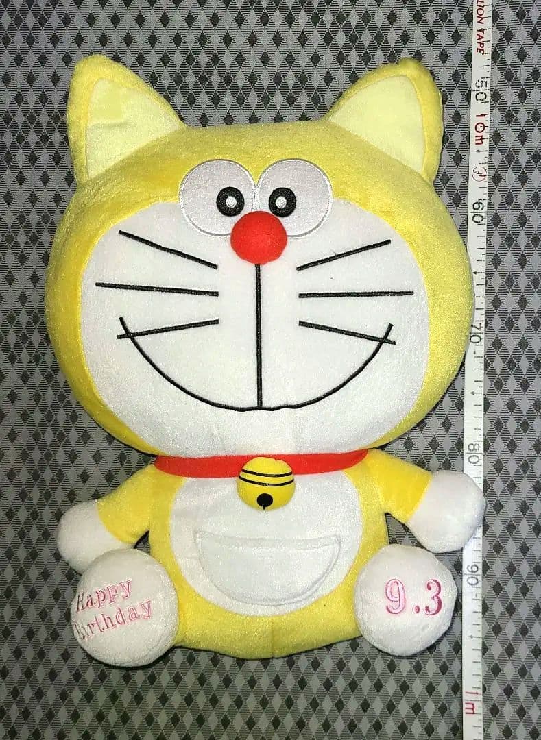 レア】ドラえもん メガジャンボ バースデーぬいぐるみ 黄色 イエロー