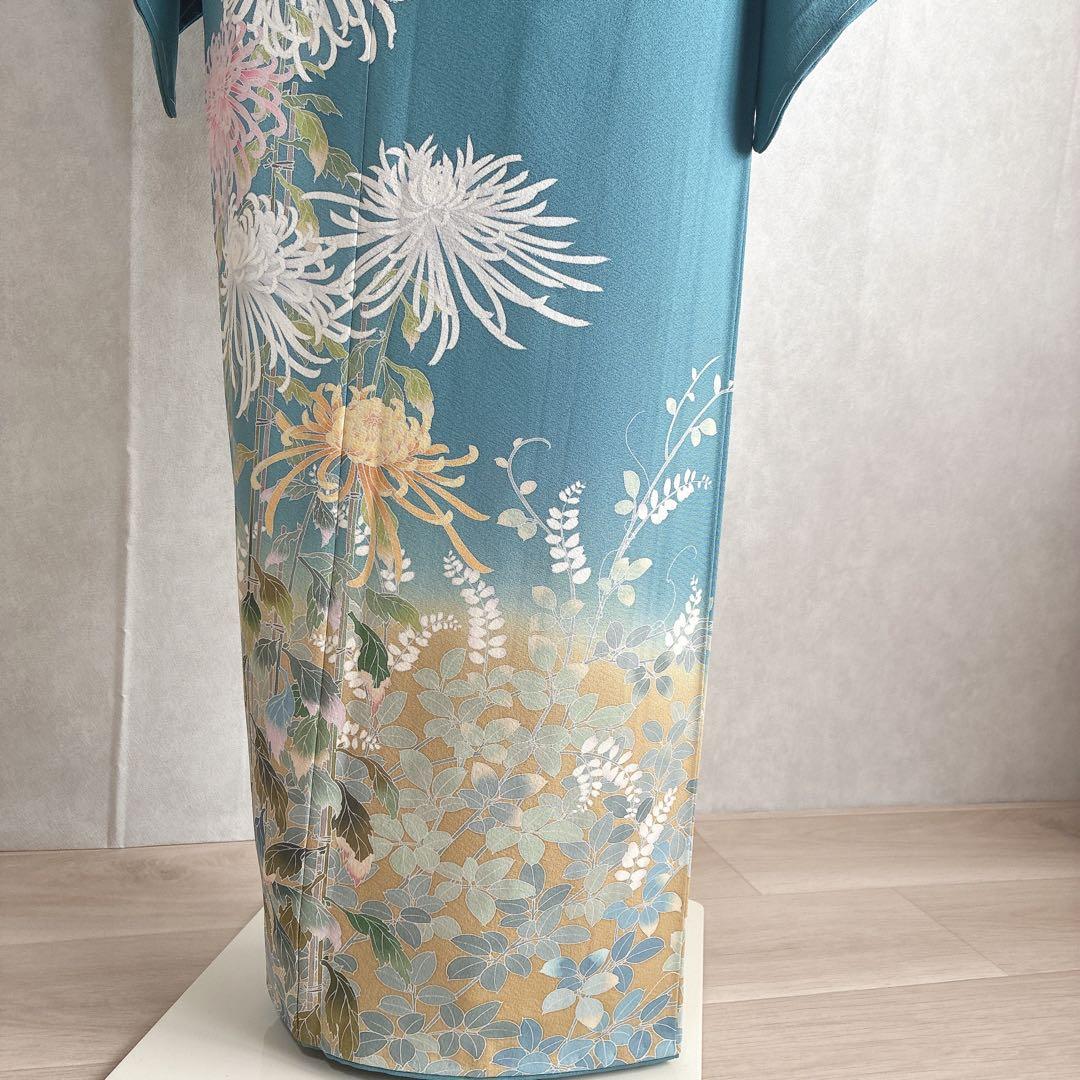 訪問着 フルセット 着物 正絹 トールサイズ 加賀友禅 高砂縮緬 しつけ