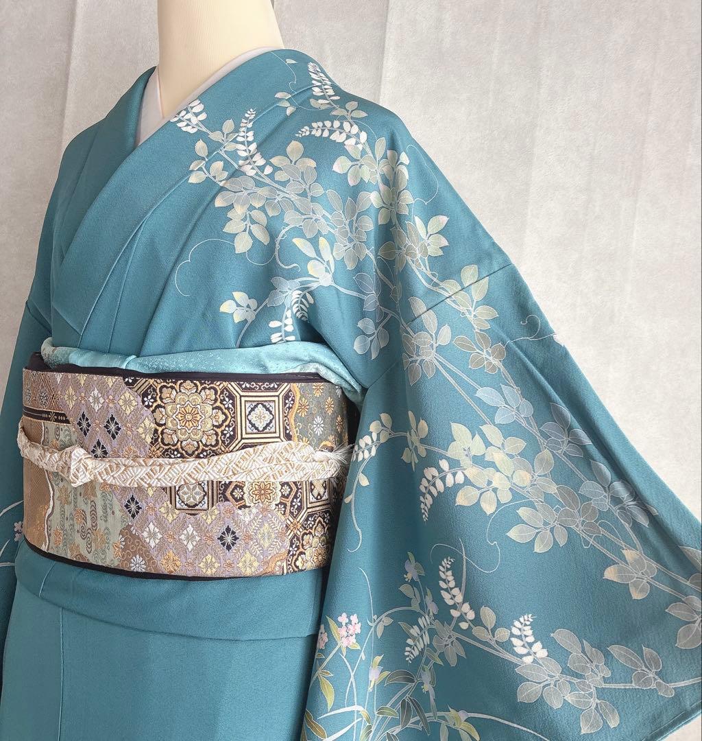 訪問着 フルセット 着物 正絹 トールサイズ 加賀友禅 高砂縮緬 しつけ