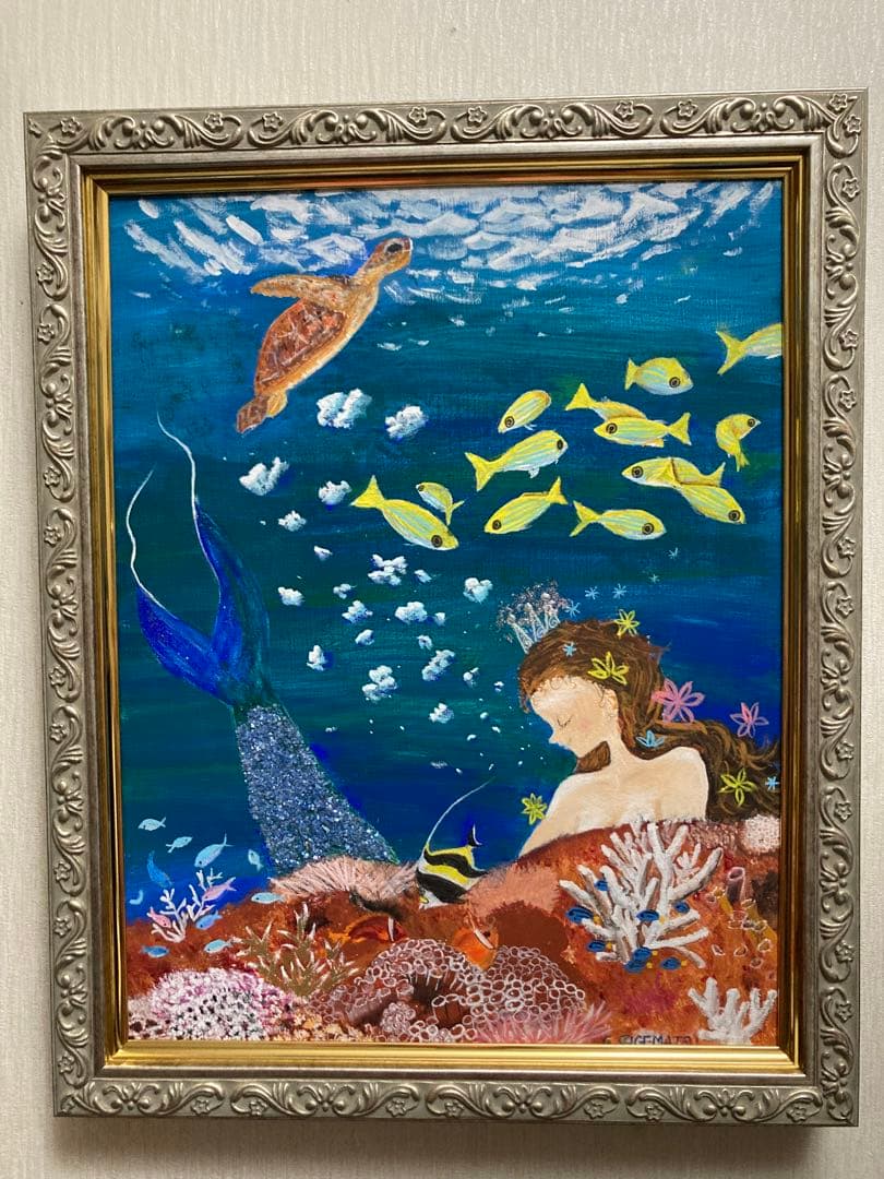 和紙張子人形作家岩井小夜子 壁掛け「寒椿」招き猫 レトロ 額装 立体