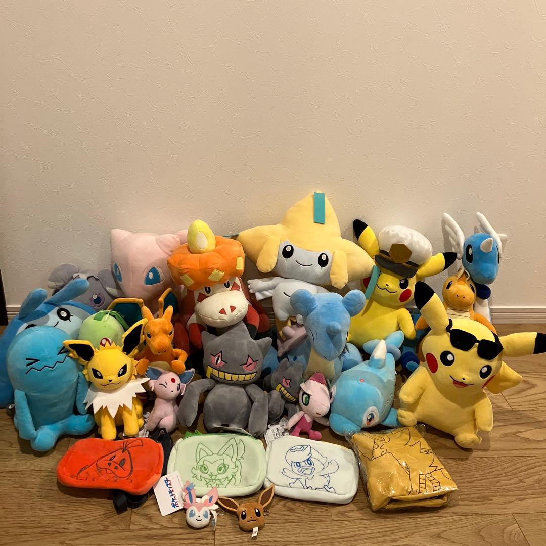 ポケモンBIGぬいぐるみ14点セット 紙タグ付き ポケモンBIGぬいぐるみ14