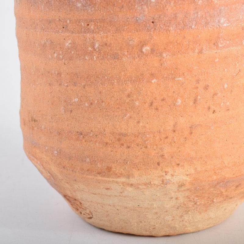 茶道具 萩焼 金子信彦作 茶入 仕覆付 共箱 V 8861