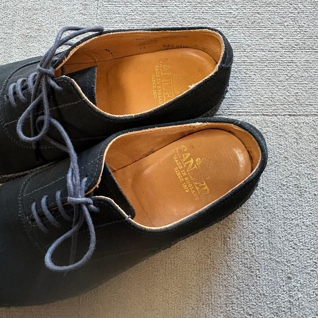 SANDERS サンダース スウェード マッドガード 黒 6ハーフ 内羽根