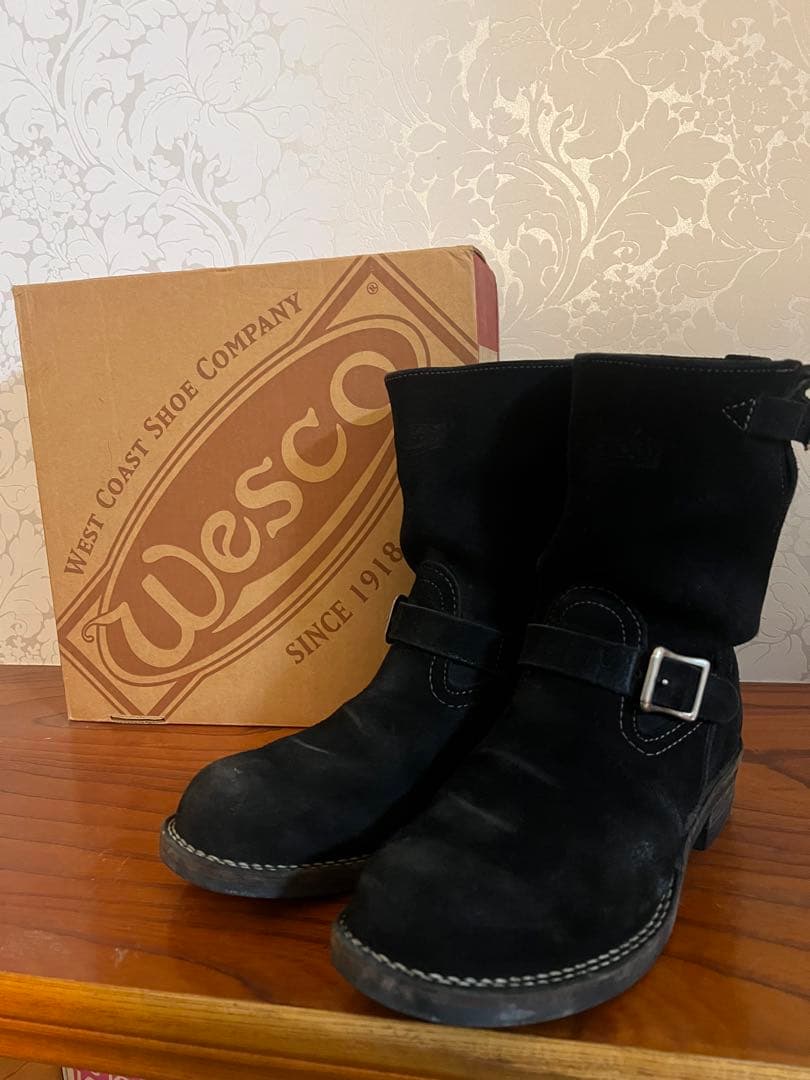 Wesco boss ブラックラフアウト 9 1/2 オーダーメイド】BOSS Black Rough Out #100sole 9