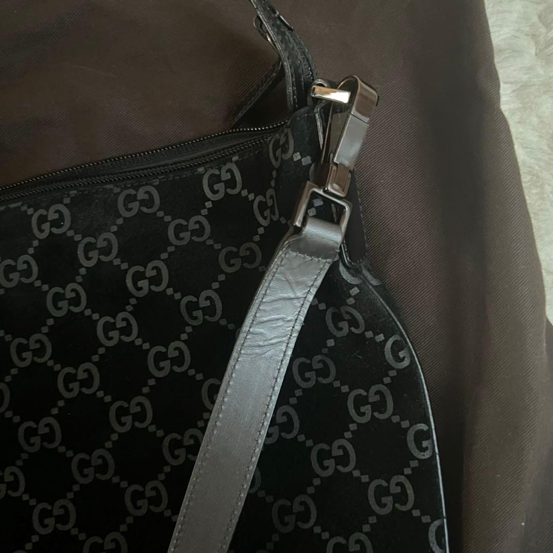 GUCCI スエード ショルダーバッグ 黒