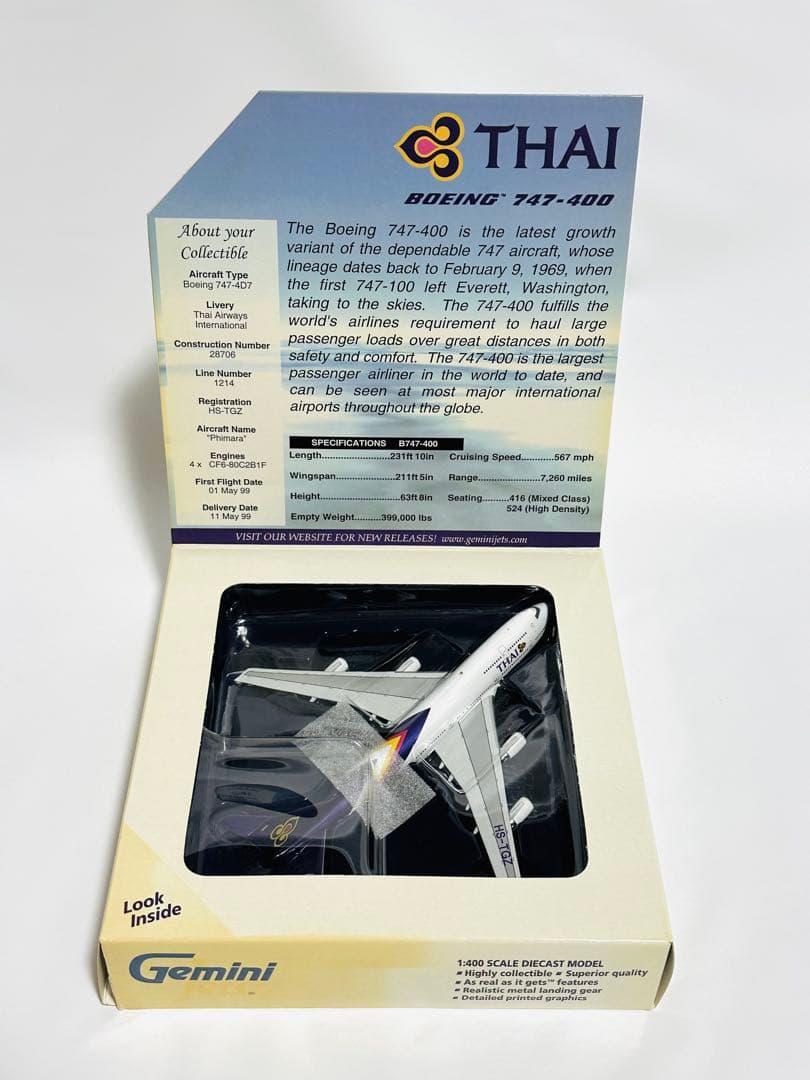 Gemini 1/400 B747-400 THAI タイ航空 - メルカリ