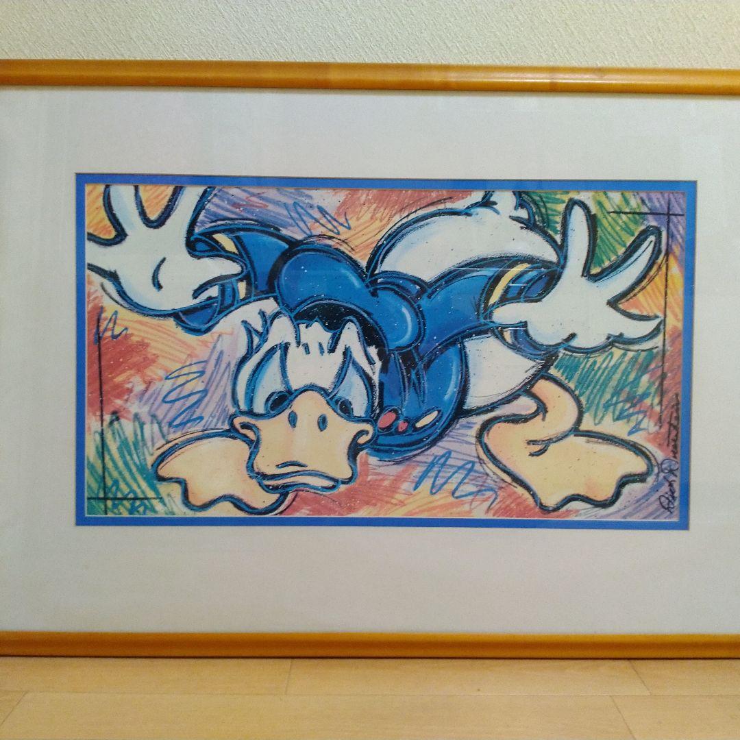 ディズニー系列ホテルで使用されていた額縁入ドナルドダックポスター