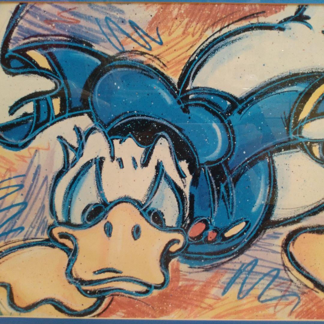 ディズニー系列ホテルで使用されていた額縁入ドナルドダックポスター