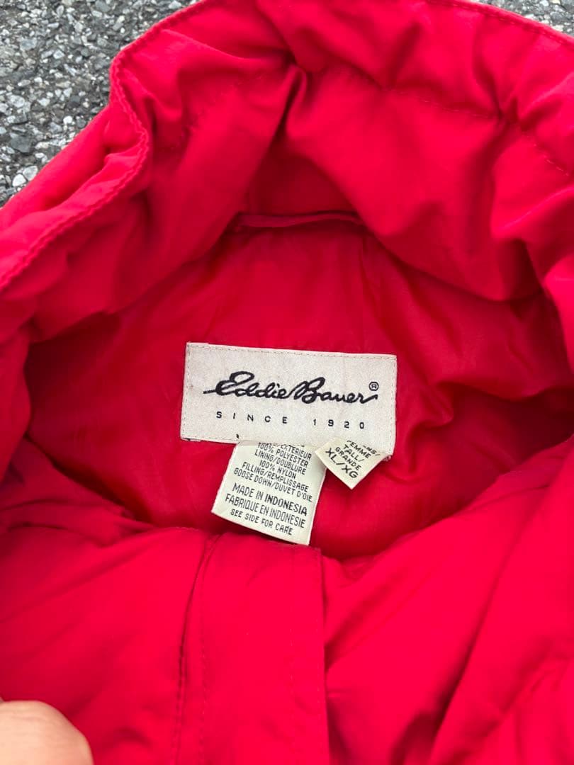 早い者勝ち 90s Eddie Bauer ダイヤキルト ダウン 赤 - メルカリ