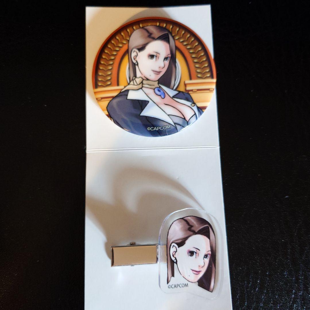 逆転裁判 朗読劇 綾里千尋 トレーディング前髪クリップ ＋ 缶バッジ