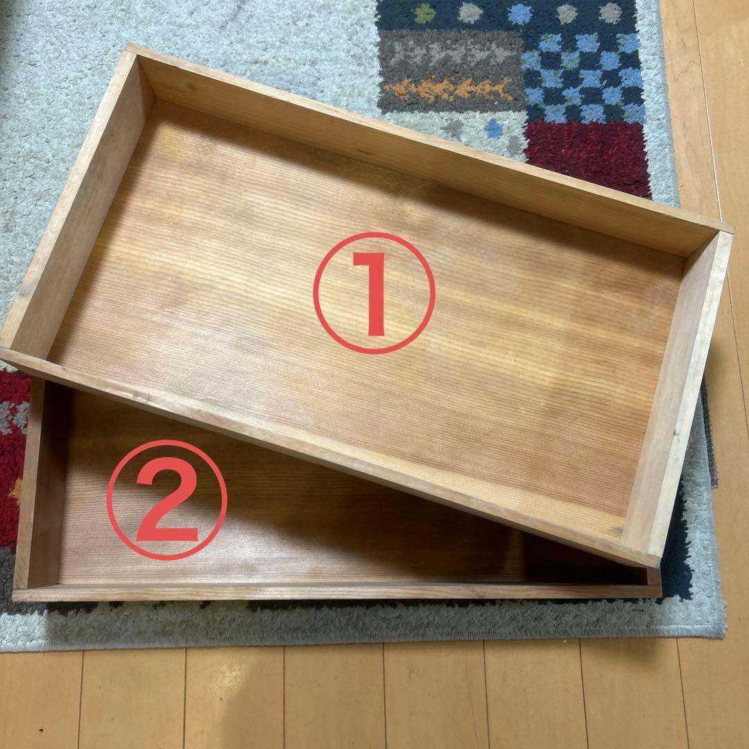 木箱 もろぶた ばんじゅう 昭和レトロ 2つ セット 餅箱 - メルカリ