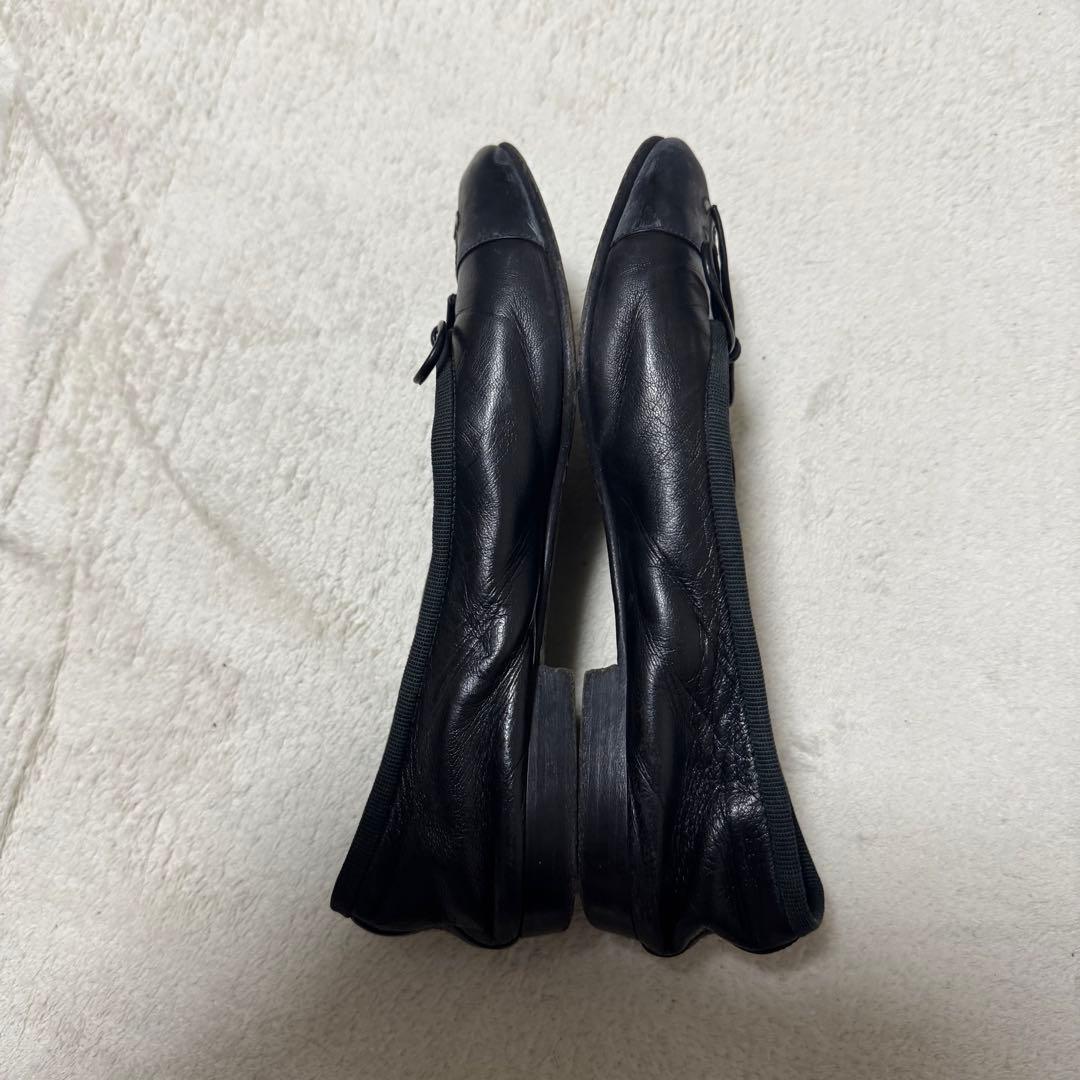 CHANEL シャネル　黒　ブラック　レザー　ココマーク　22.5cm