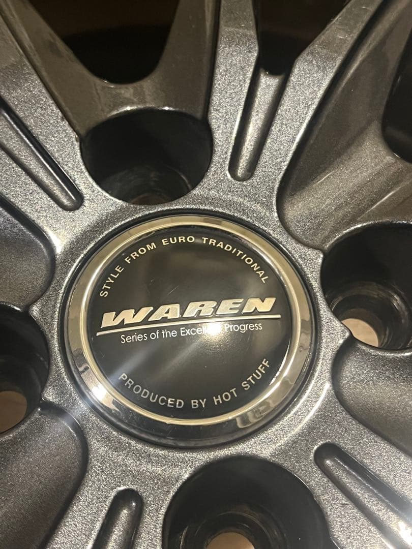 送料込！美品！アルミホイール15インチ4H100 5.5J+45 ガンメタ4枚